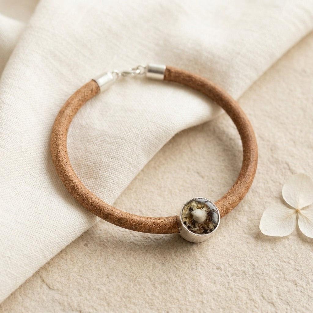 Pulsera de cuero con Charm Plata 925