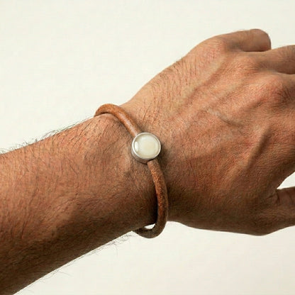 Pulsera de cuero con Charm Plata 925