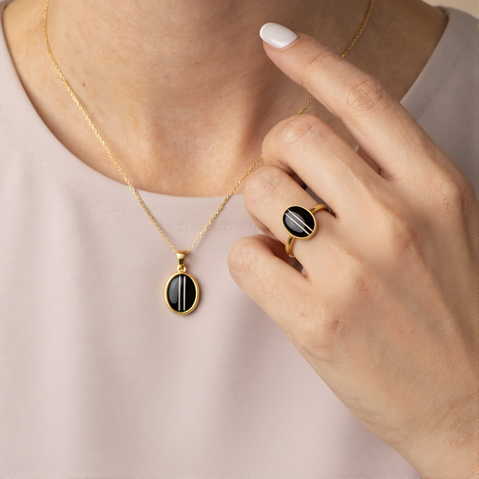 Set Atria Oro 18k (Anillo + Dije)