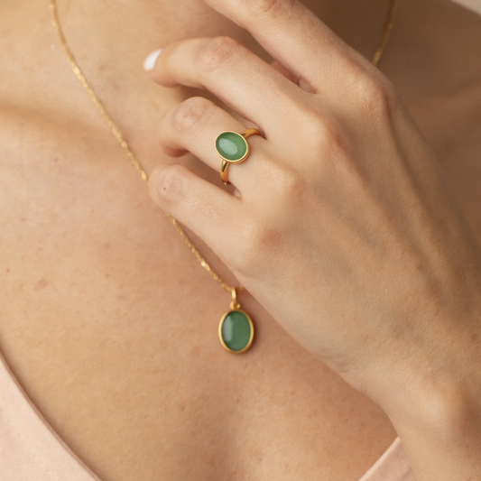 Set Atria Oro 9k (Anillo + Dije)