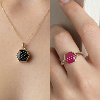 Set Naos (Anillo + Dije) Oro 9k